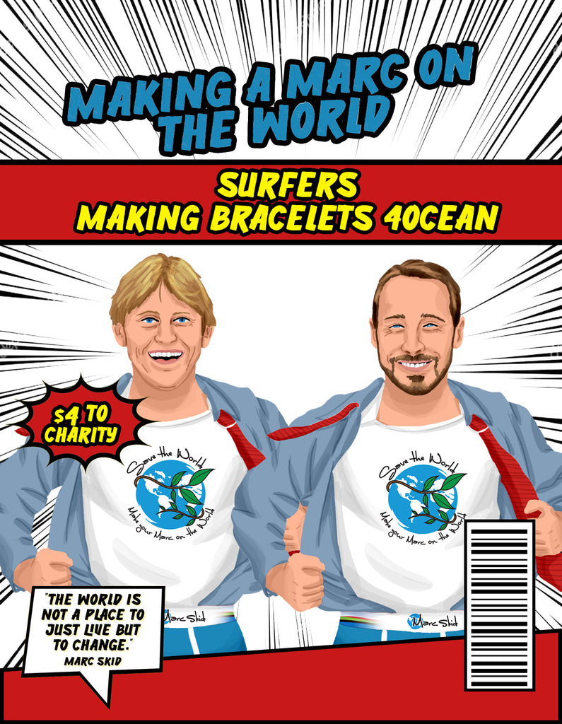 Surfers Making Bracelets 4Ocean